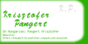 krisztofer pangert business card